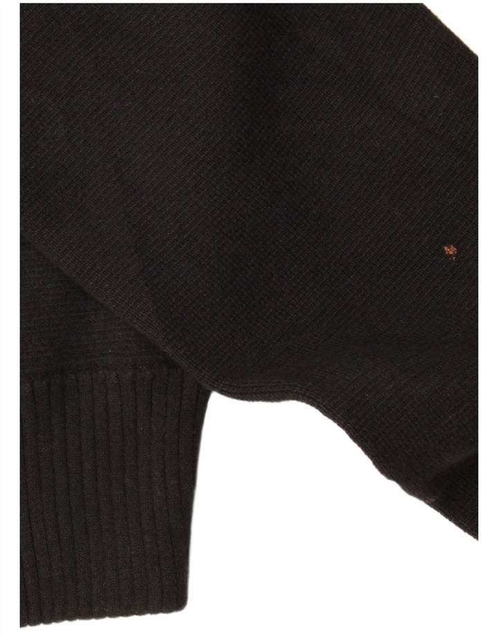 ARMANI JEANS Pulover cardigan pentru femei UK 12 Bumbac mediu negru