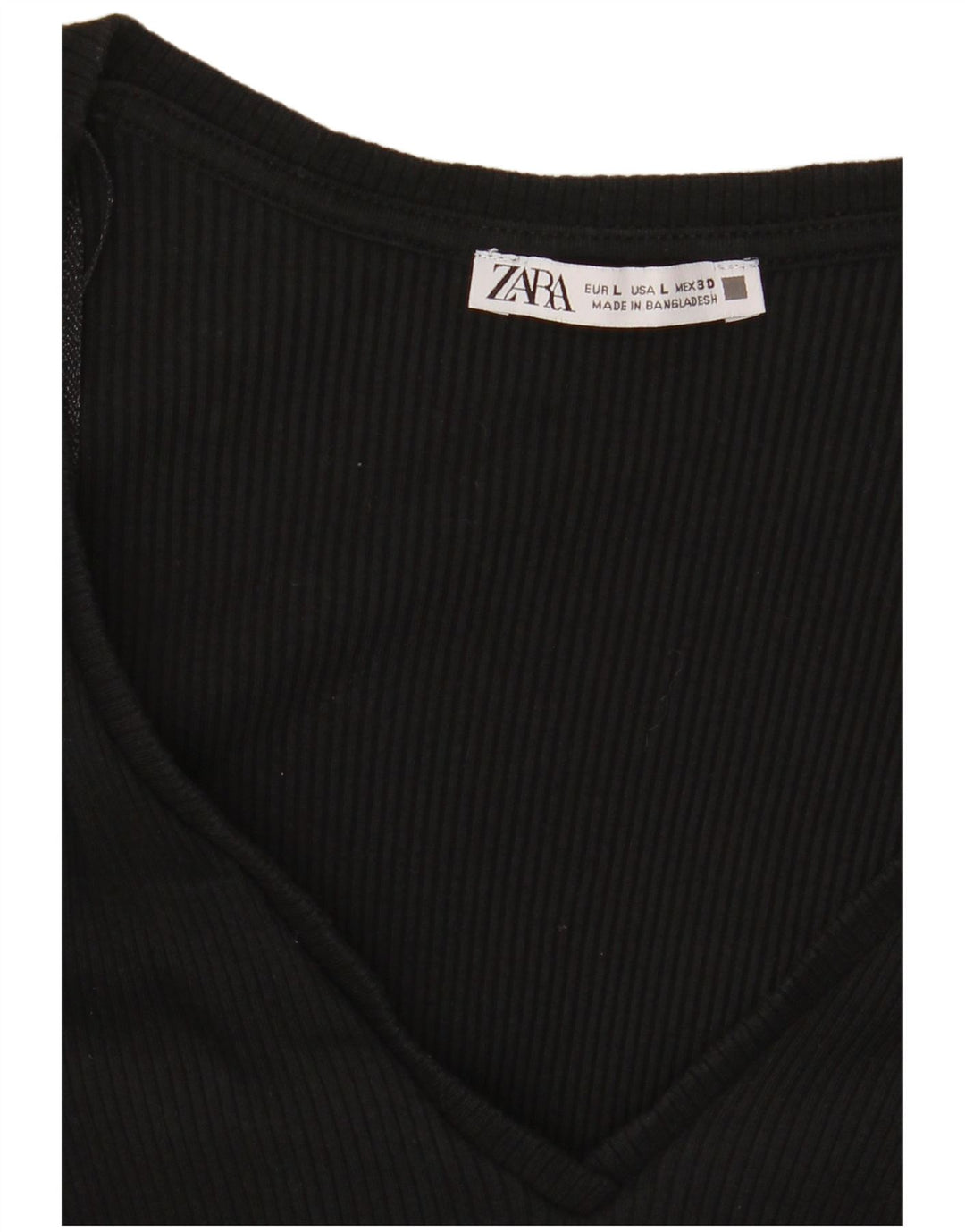 Bluză Crop Top Femei Zara UK 14 Large Negru