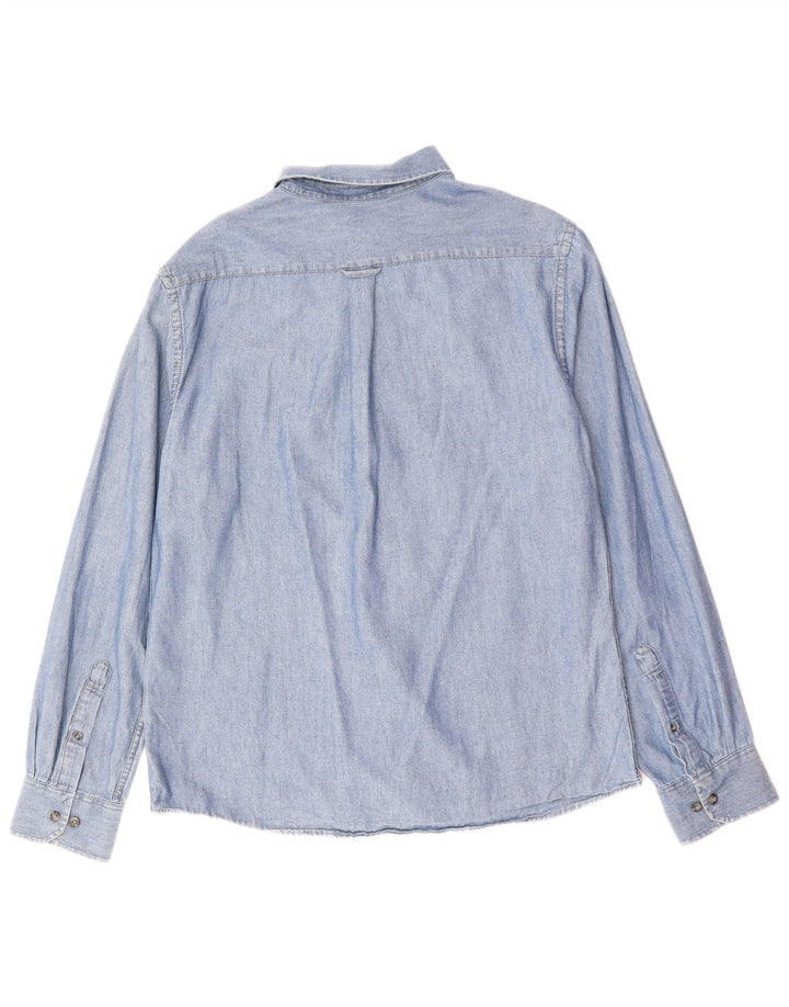 Cămașă din blugi pentru bărbați IZOD, din bumbac albastru mare