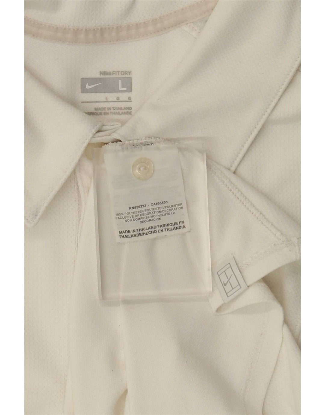 Tricou polo Nike pentru bărbați, mare, alb, din poliester bloc de culoare
