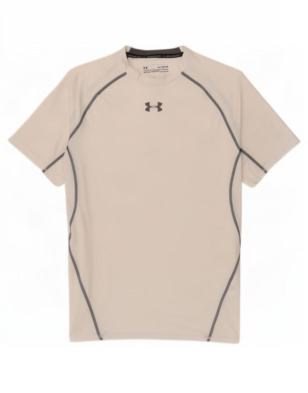 Tricou Under Armour pentru bărbați Heat Gear Top XL, alb, poliester color bloc