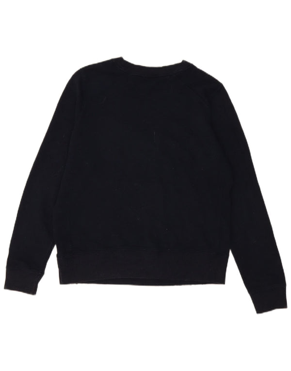 Abercrombie & Fitch Womens Graphic Sweatshirt Jumper UK 14 Medium Navy Blue