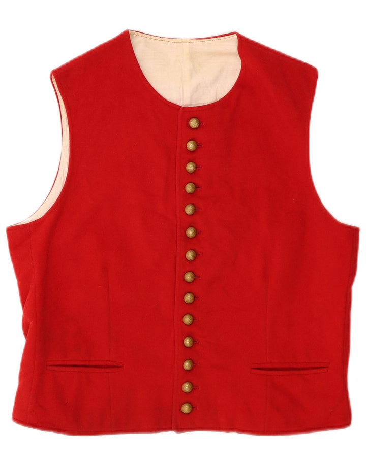 Vestă vintage pentru femei UK 14 Medium Red