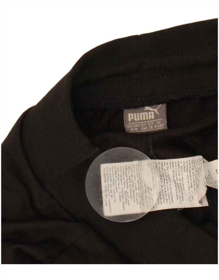 Puma Băieți Pantaloni De Trening Grafic Joggeri 9-10 Ani Poliester Negru