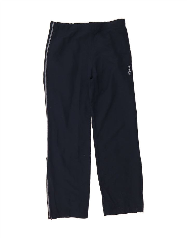 REEBOK Womens Tracksuit Trousers UK 14 Large  Navy Blue Polyester Vintage Reebok and Second-Hand Reebok from Messina Hembry 