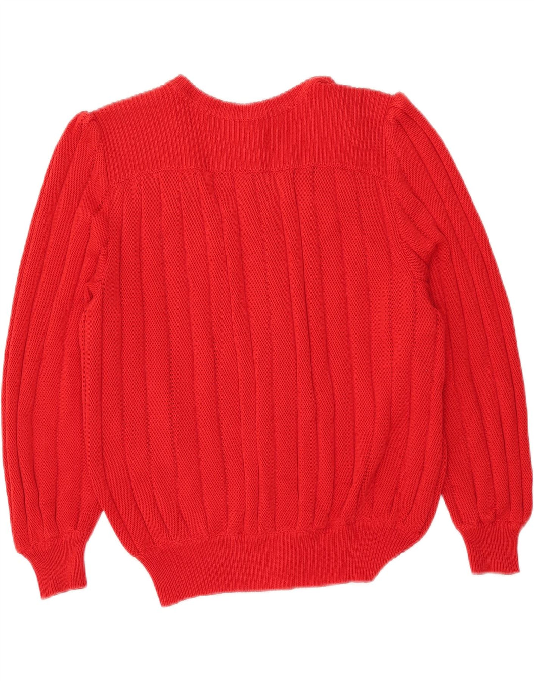Pulover Cardigan Vintage pentru Damă IT 46 Mare Bumbac Roșu