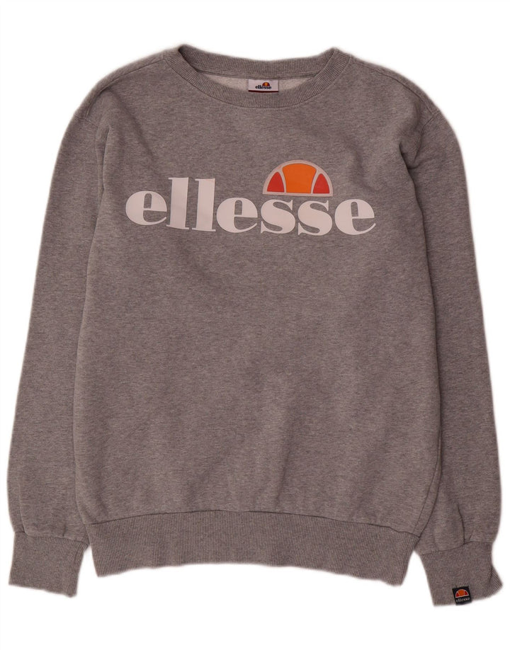 Pulover supradimensionat cu grafic pentru femei Ellesse UK 8 Bumbac gri mic