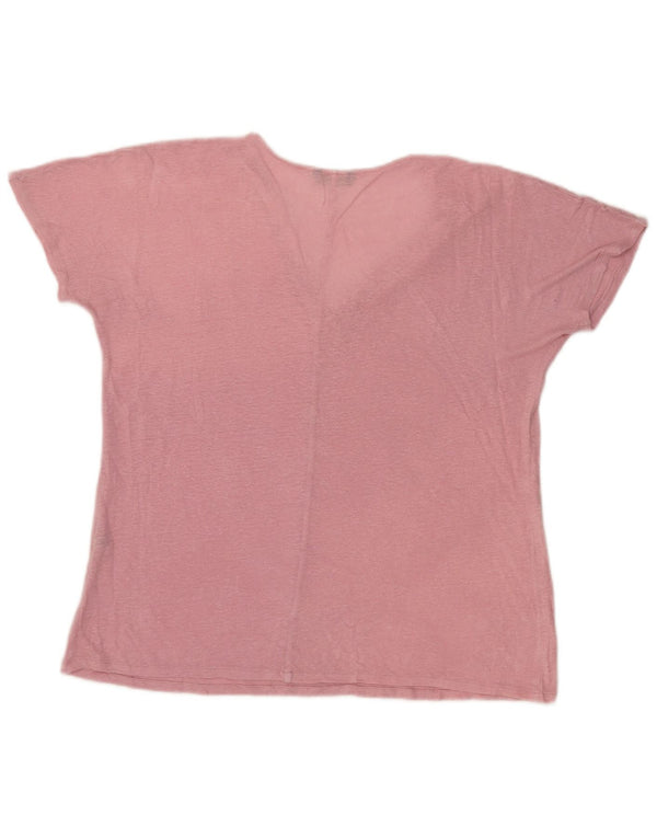 Massimo Dutti Tricou pentru femei Top UK 16 Large Pink Flecked