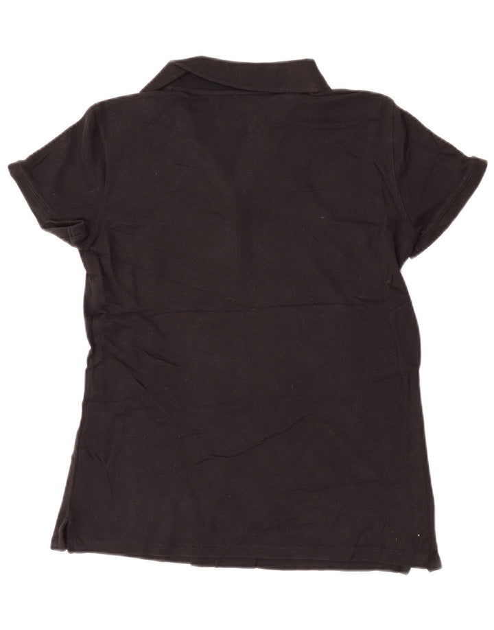 Tricou polo Izod pentru femei UK 10 mic bumbac negru