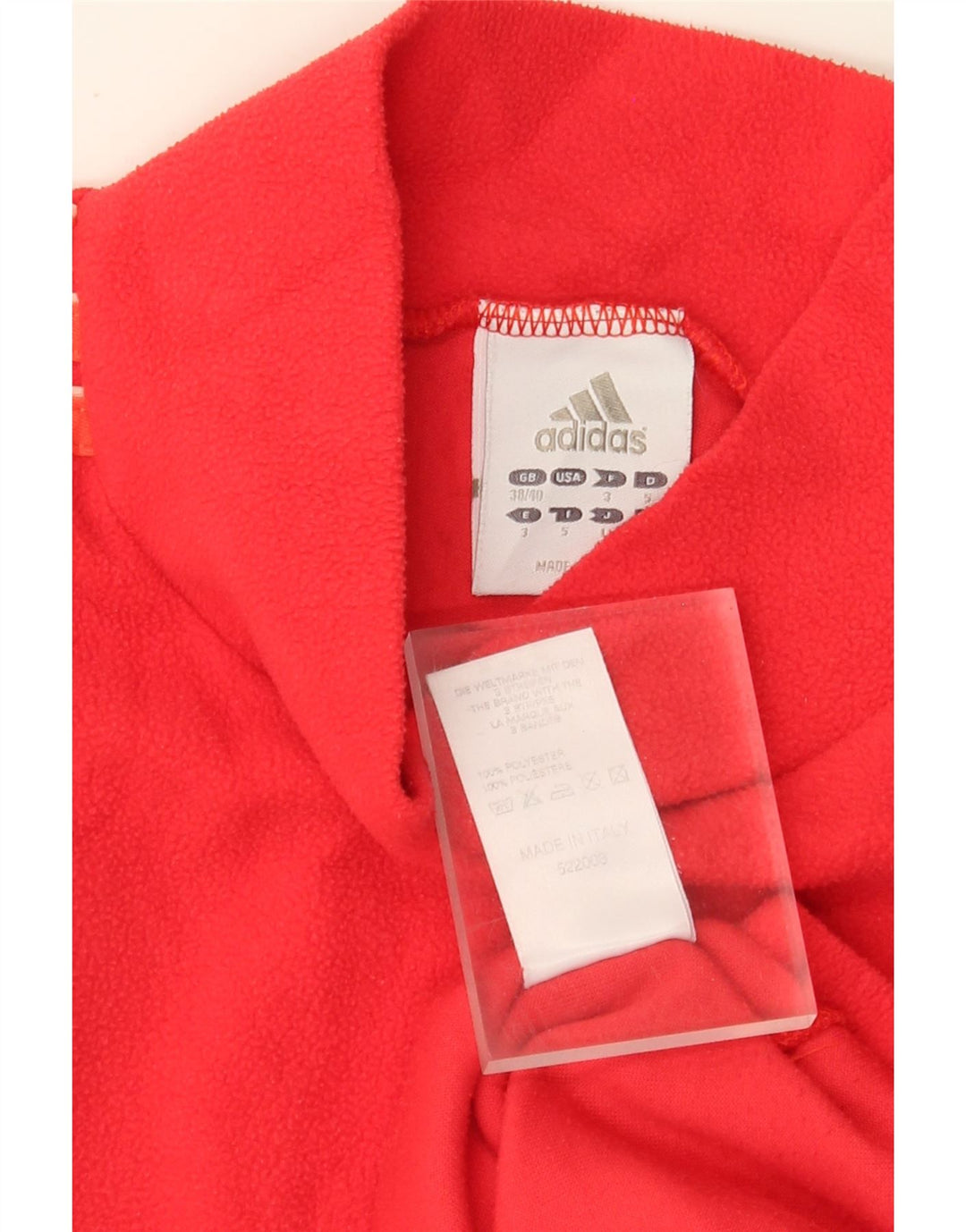 Pulover pentru bărbați Adidas Fleece UK 38/40 Poliester roșu mediu