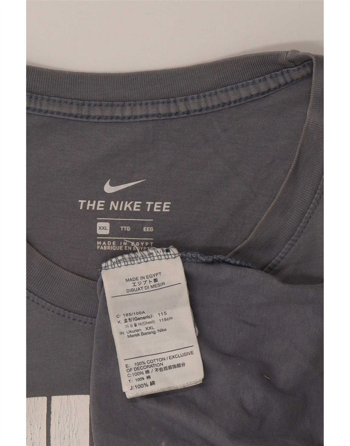 Tricou grafic Nike pentru bărbați Top 2XL bumbac gri