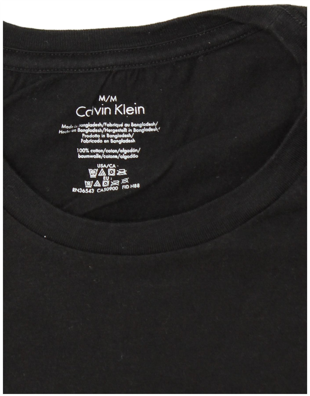 CALVIN KLEIN Tricou Bărbați Top Mediu Negru Bumbac
