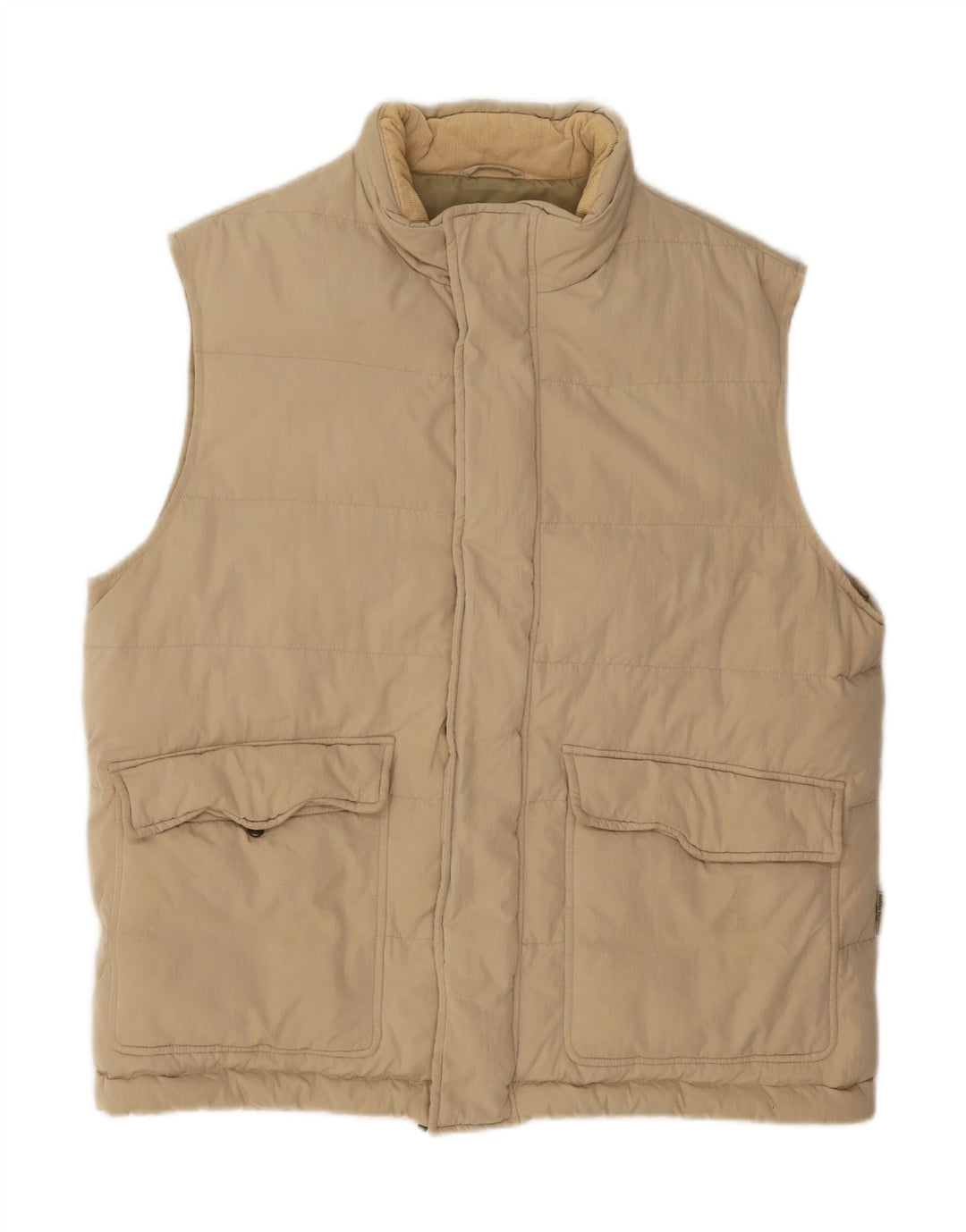 MARINA YACHTING Mens Padded Gilet IT 50 Large Beige Polyamide Vintage Marina Yachting and Second-Hand Marina Yachting from Messina Hembry 