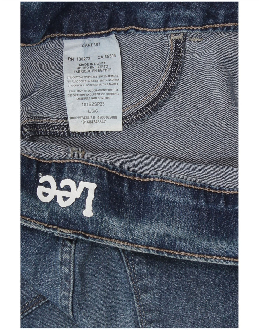 Blugi Lee pentru femei US 10 Large W34 L28 Blue Bumbac