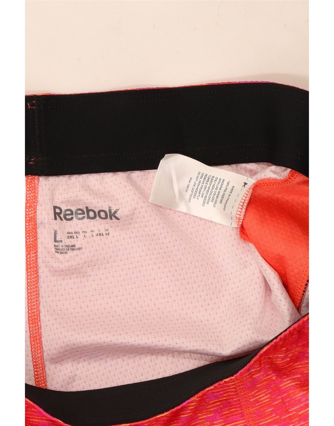 Pantaloni scurti sport Reebok pentru femei UK 14, mari, roz, poliester cu pături