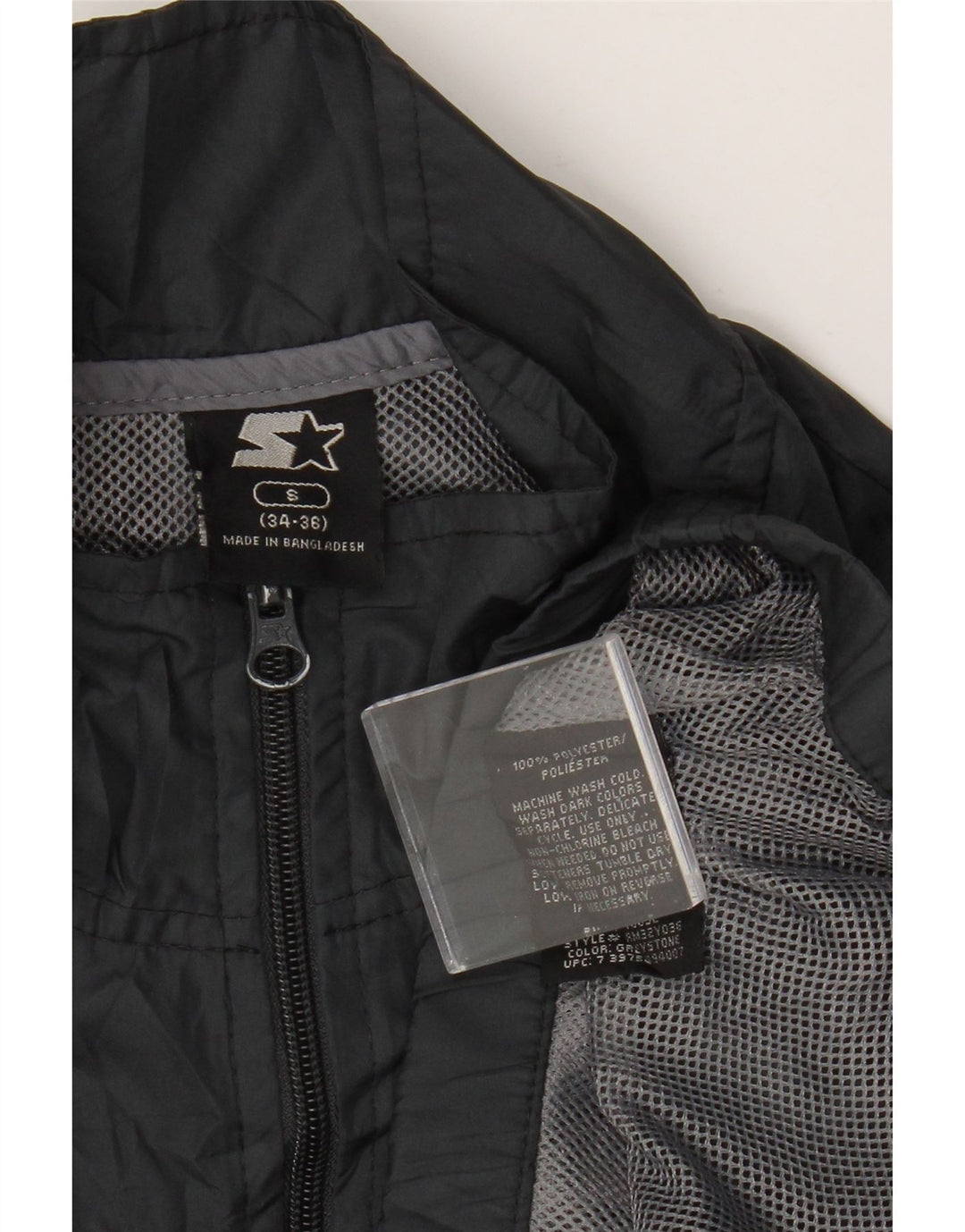 Jachetă de trening pentru bărbați Starter UK 34/36, mic, gri, poliester color bloc