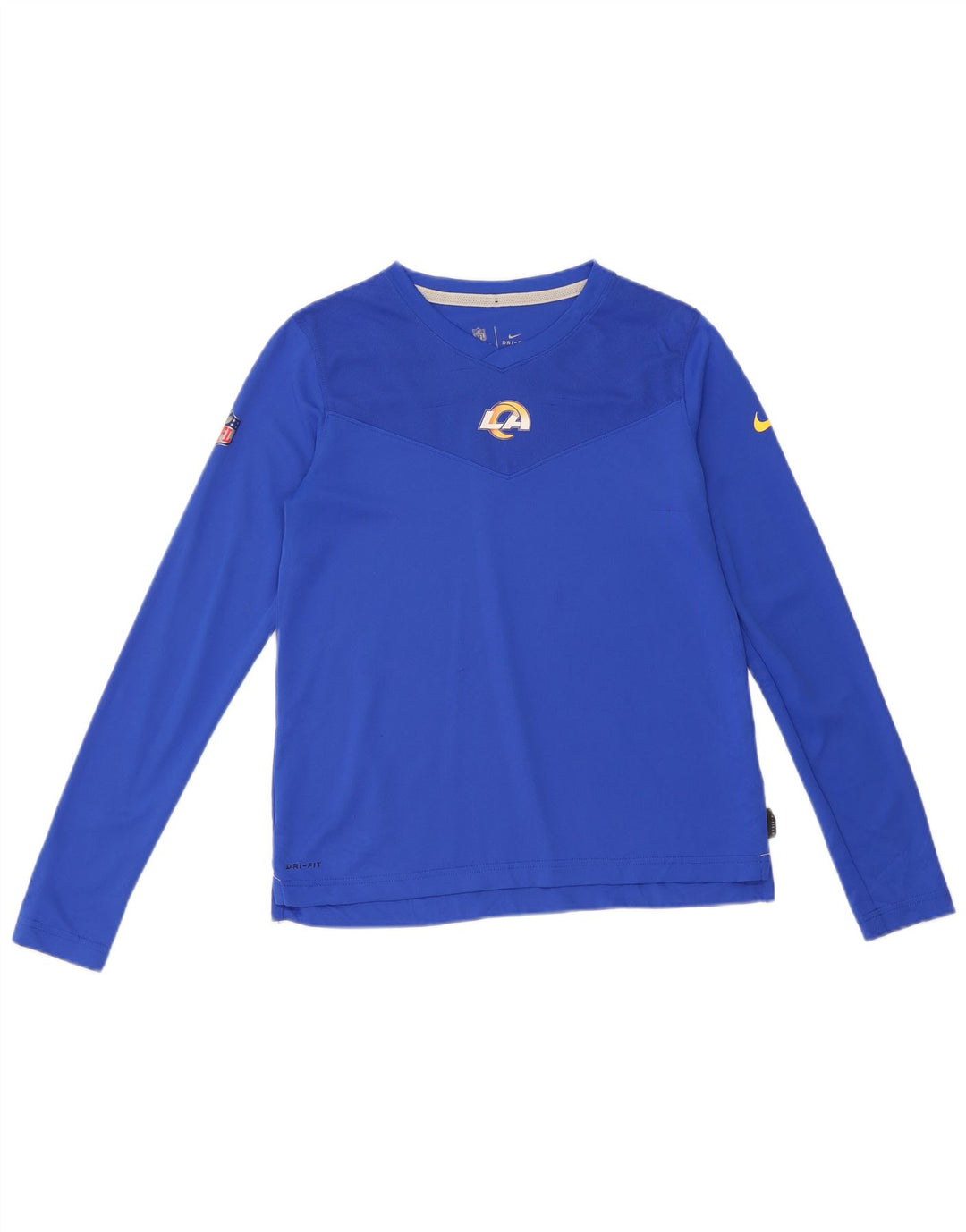 Nike pentru femei Los Angeles Rams Graphic Top cu mânecă lungă UK 10 Small Blue