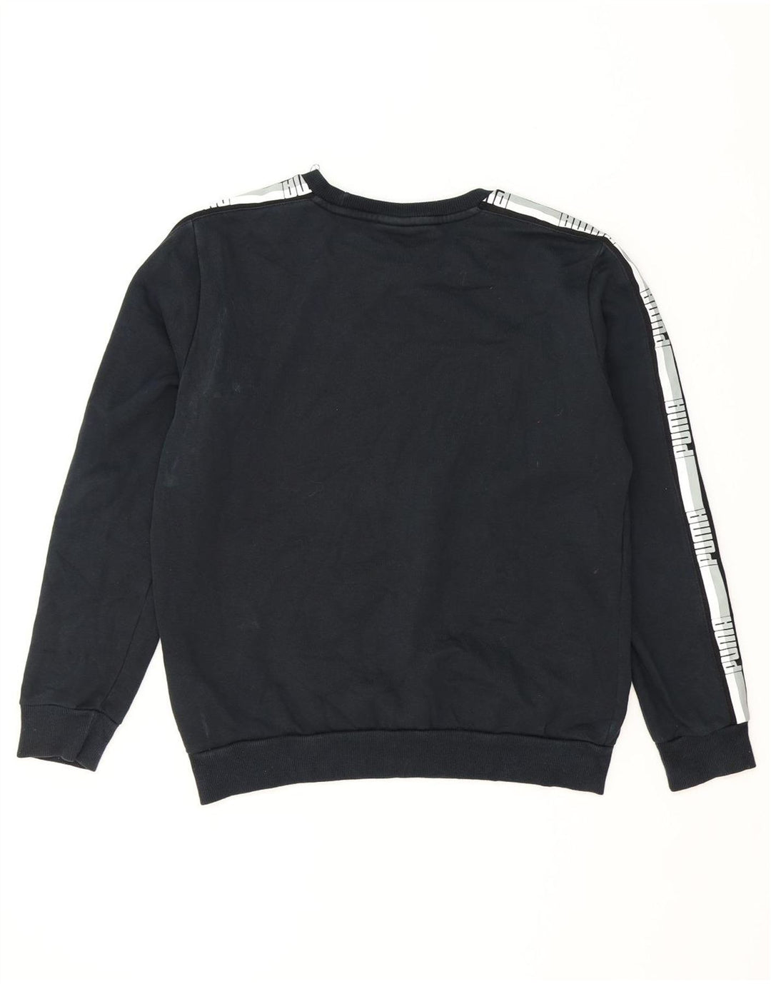 PUMA Mens Graphic Sweatshirt Jumper Small Black Cotton Vintage Puma and Second-Hand Puma from Messina Hembry 