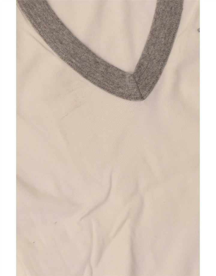 Top tricou Kappa pentru femei UK 8 Small White Colorblock
