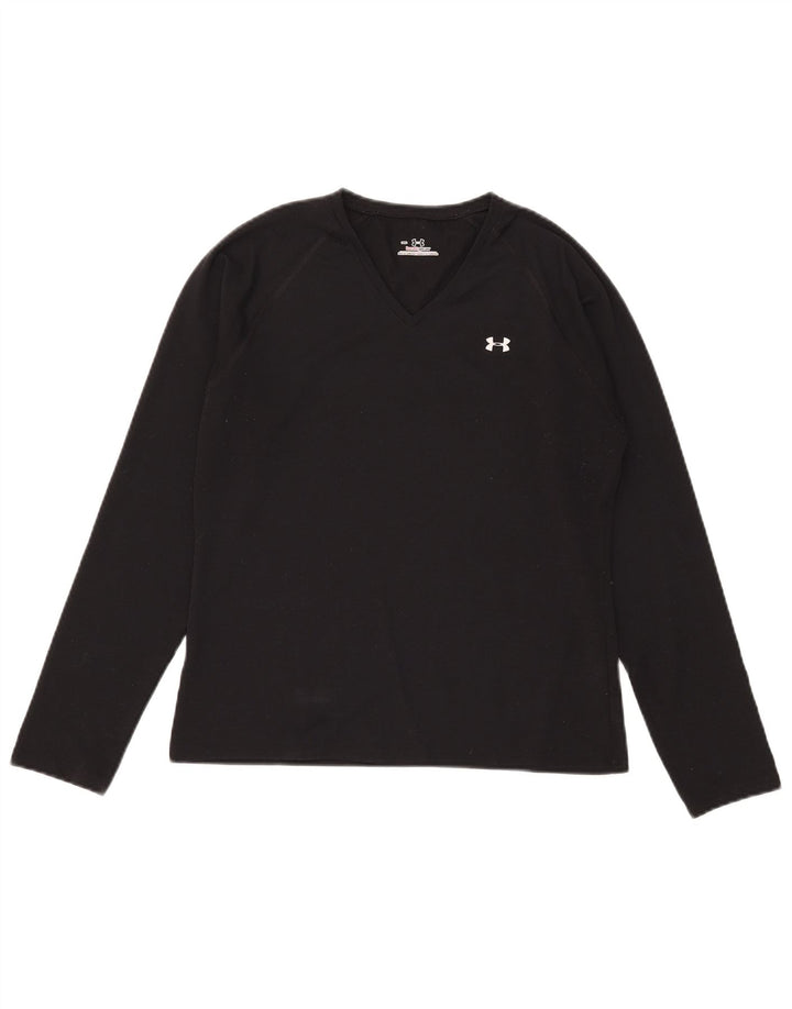 Top pentru femei Under Armour cu mânecă lungă UK 12 Medium Black Poliester