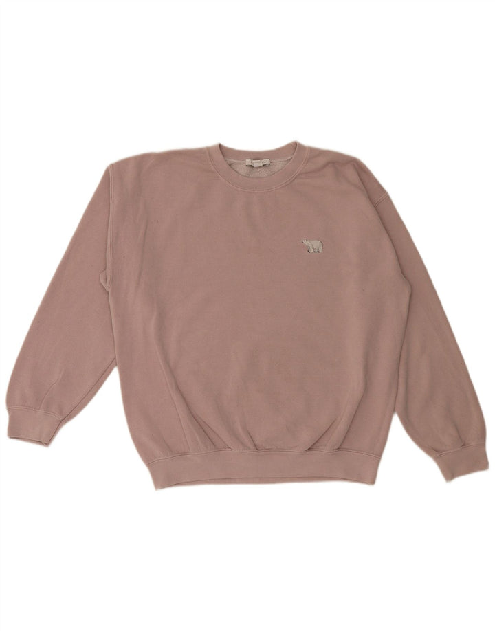 Pulover supradimensionat pentru femei Topshop UK 16 Poliester roz mare