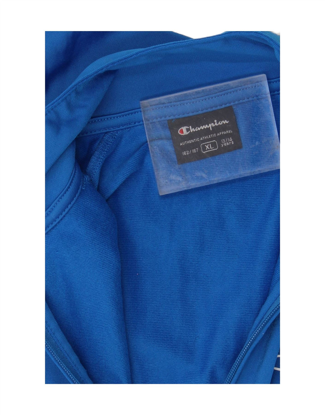 CHAMPION Boys Tracksuit Top Jacket 13-14 Years XL Blue Polyester