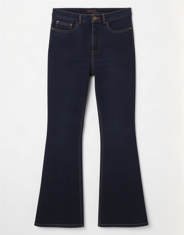 Blugi evazați pentru femei Marks & Spencer UK 12 Medium W30 L27 Bleumarin