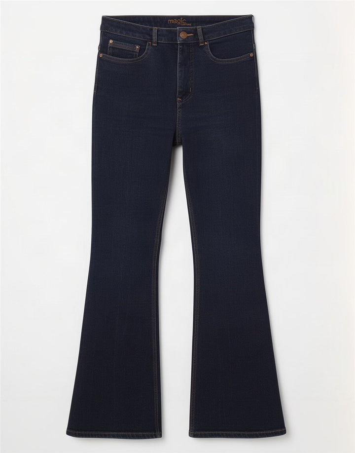 Blugi evazați pentru femei Marks & Spencer UK 12 Medium W30 L27 Bleumarin