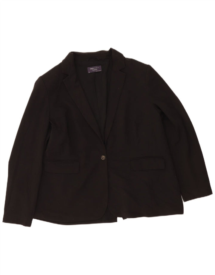 Jachetă pentru femei Marks & Spencer Tailored Fit cu 1 buton UK 20 2XL Negru