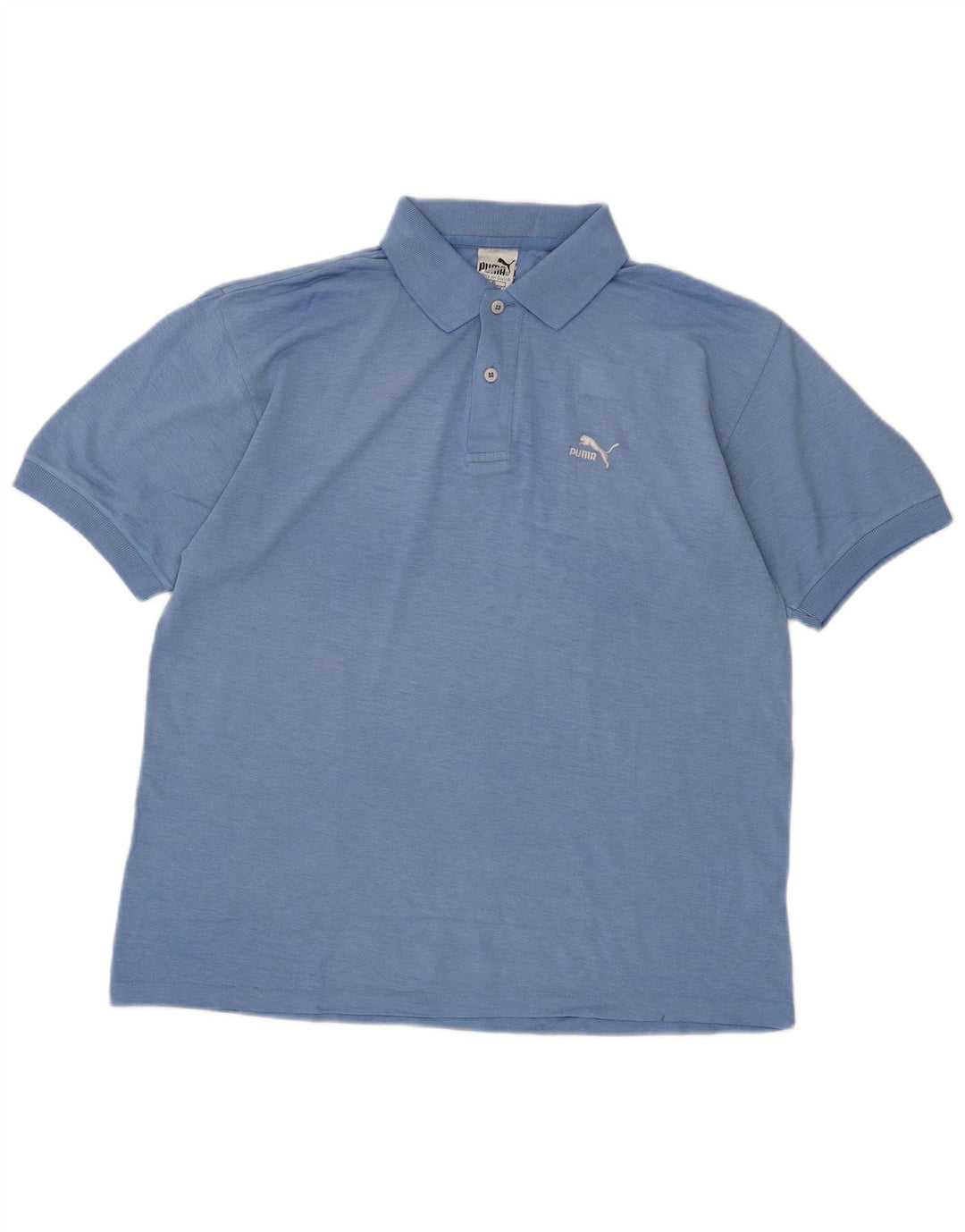 Tricou polo PUMA pentru bărbați, bumbac albastru mediu