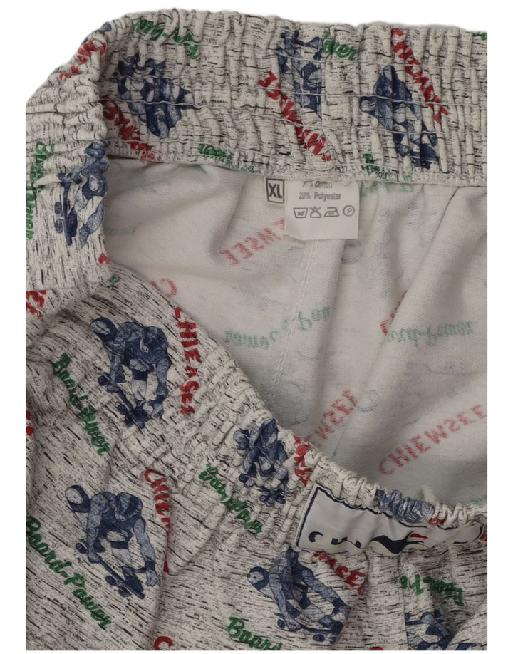 Pantaloni scurți sport grafic Chiemsee XL bumbac gri