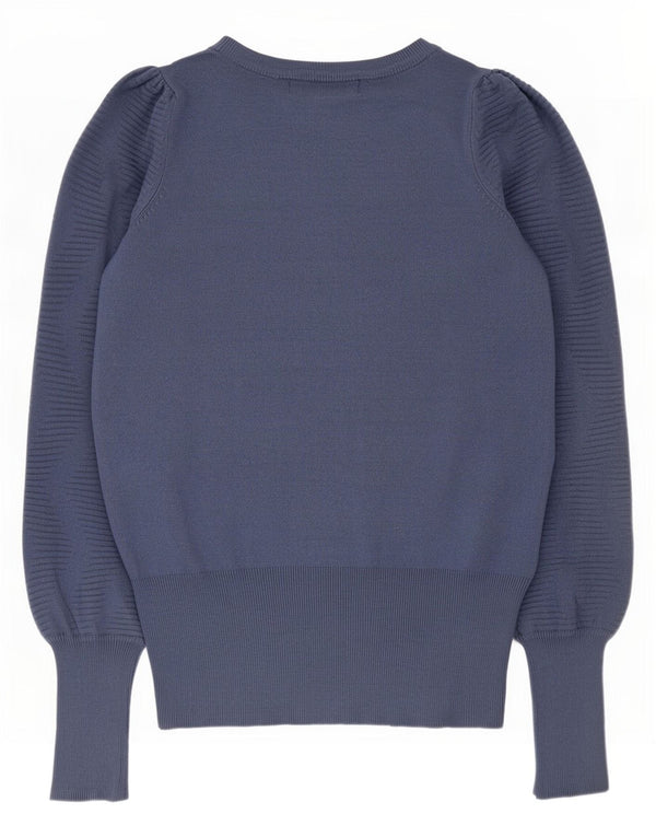 Pulover pentru femei Marks & Spencer cu gât de barcă UK 4 XS Blue Chevron