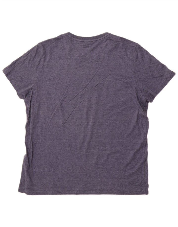 Tricou grafic pentru bărbați Superdry Top 3XL, bleumarin, bumbac cu dungi