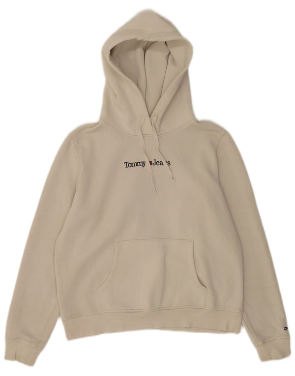 Pulover cu glugă grafic Tommy Hilfiger pentru bărbați, mic din bumbac alb