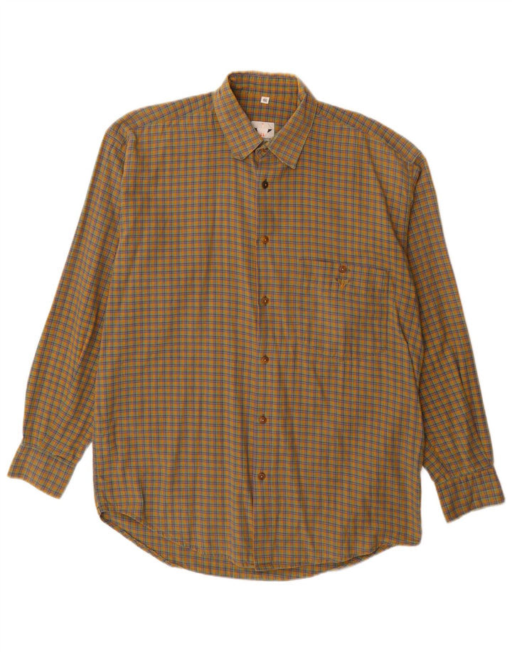 Cămașă de flanel pentru bărbați Goose & Gander IT 46, maro mare, carouri