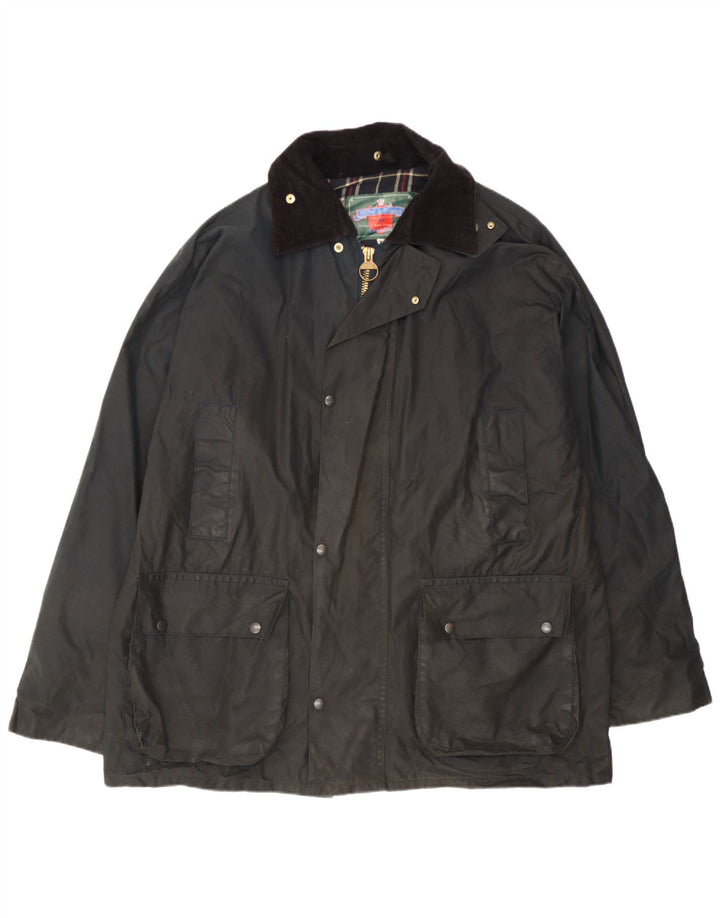 Jachetă pentru bărbați Miller & Simons din bumbac cerat UK 42 XL Negru