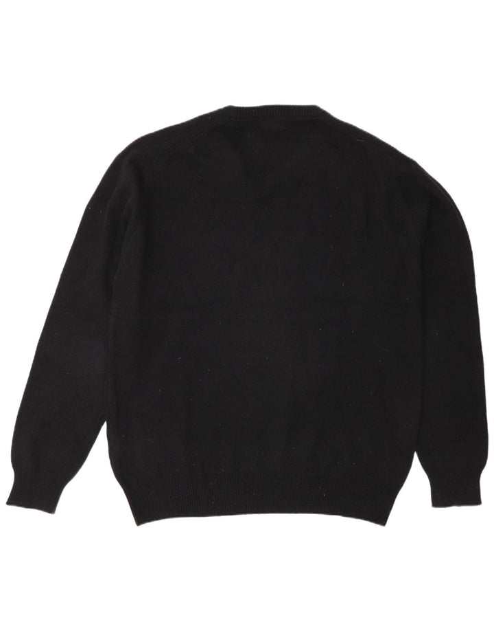 Pulover pentru bărbați Kappa cu decolteu în V, XL, lână neagră