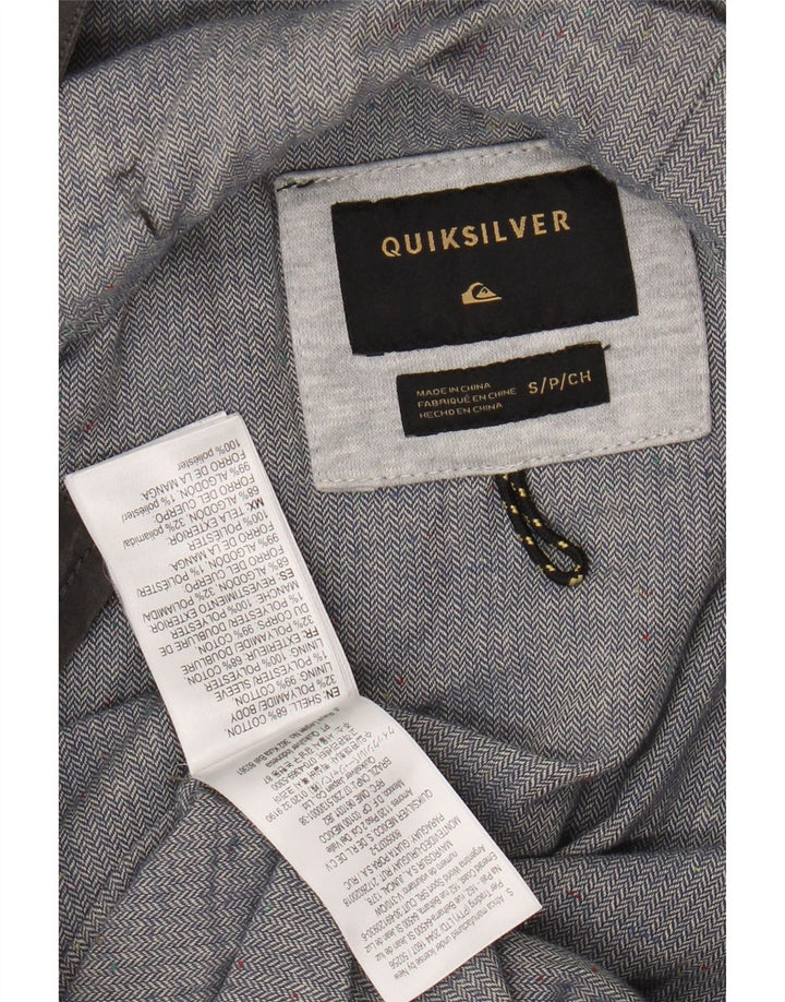 QUIKSILVER Jachetă cu glugă pentru bărbați, UK 36, bumbac color-bloc, bej mic