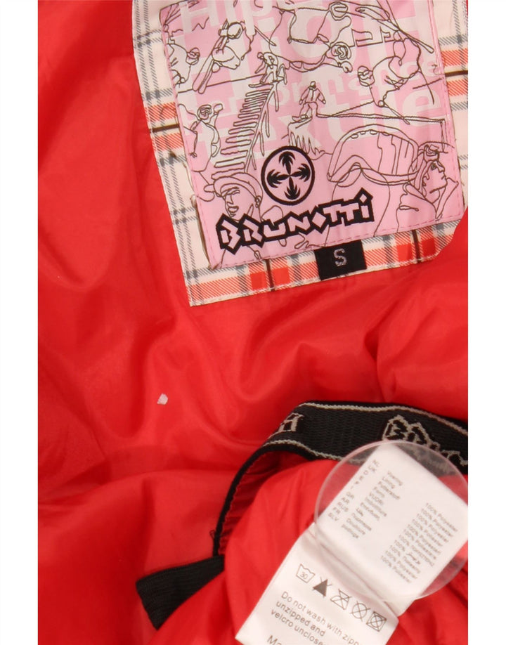 BRUNOTTI Jachetă Windbreaker cu grafică supradimensionată pentru femei UK 10 Small Red Check