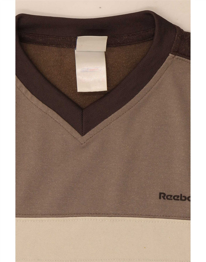Tricou pentru bărbați Reebok Top mic maro Colorblock