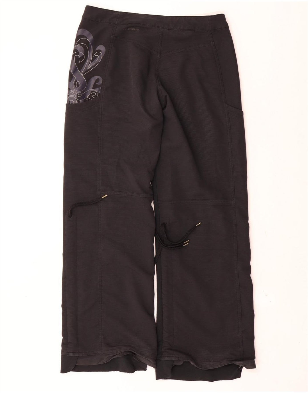 Pantaloni drepti impermeabili pentru femei Nike UK 8 Small W30 L30 Negru Paisley