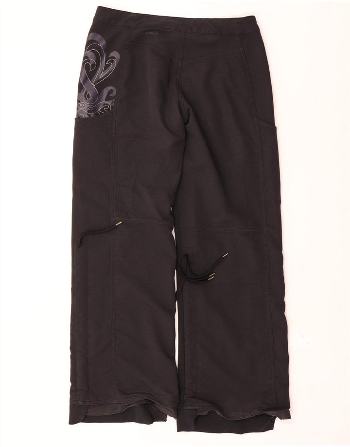 Pantaloni drepti impermeabili pentru femei Nike UK 8 Small W30 L30 Negru Paisley