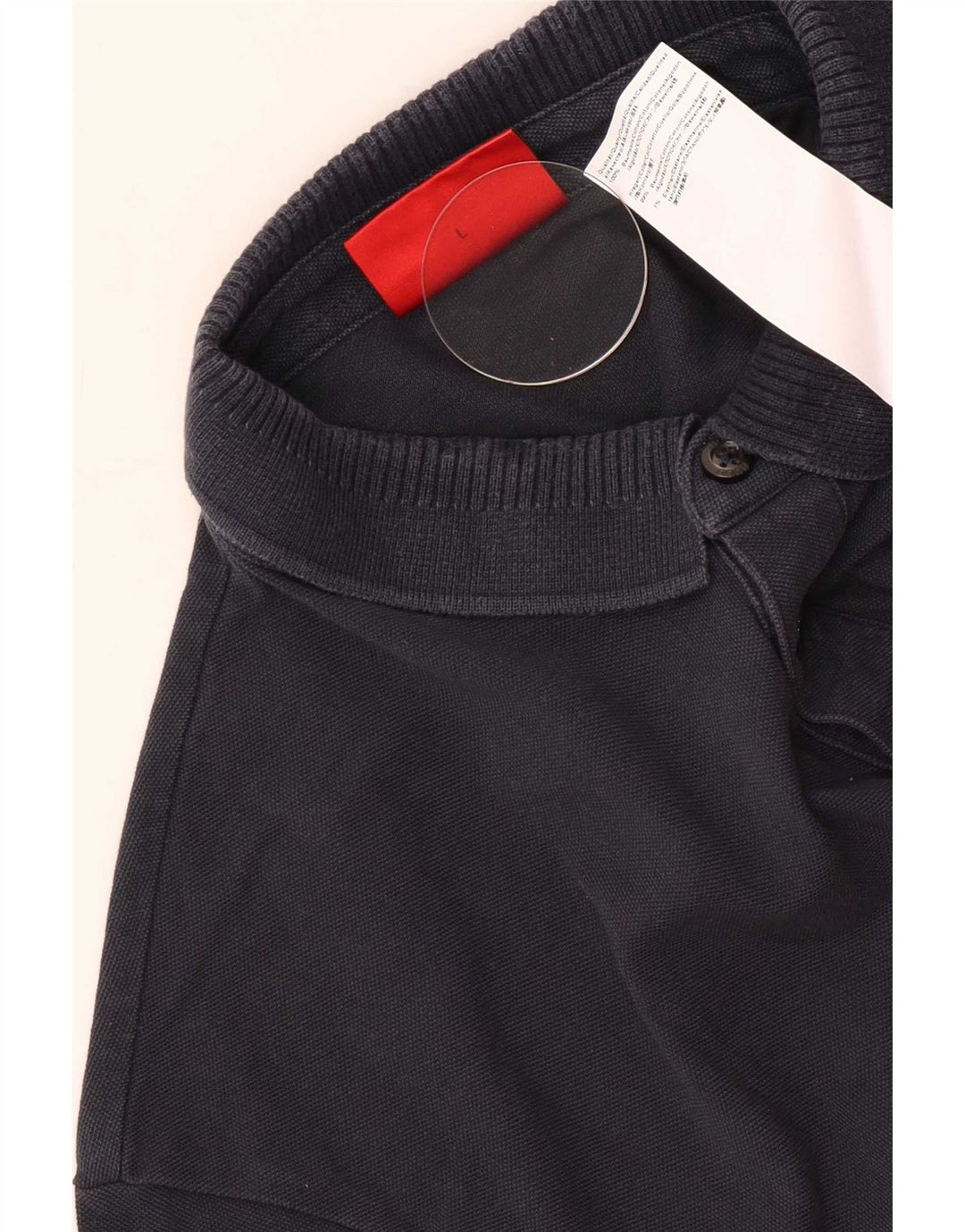 Cămașă polo pentru bărbați Hugo Boss mare din bumbac bleumarin