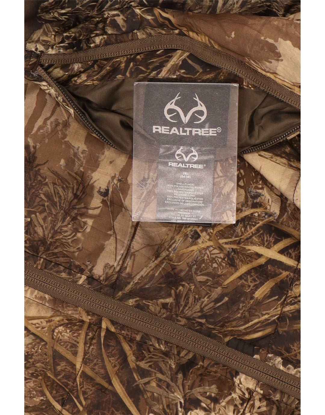 REALTREE Gilet reversibil pentru bărbați IT 54/56 3XL Maro Camuflaj Poliester