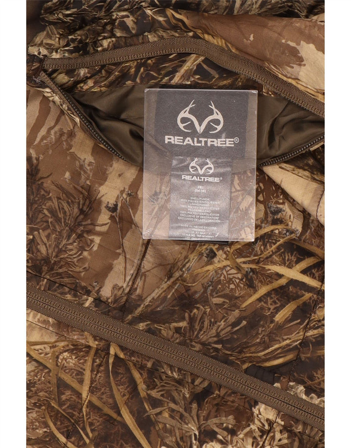 REALTREE Gilet reversibil pentru bărbați IT 54/56 3XL Maro Camuflaj Poliester