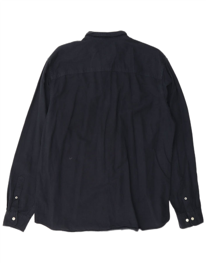 Cămașă pentru bărbați Jack & Jones 2XL, bumbac bleumarin