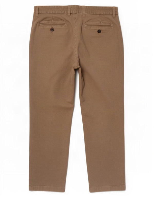 Pantaloni pentru bărbați Marks & Spencer, cu ajustare normală, din velur, W34 L29, bej, bumbac