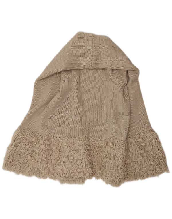 Pulover cardigan cu mânecă scurtă pentru femei Zara UK 12 Medium Bej Acrilic