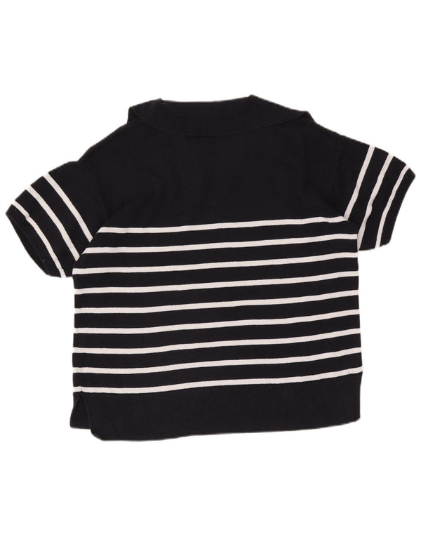 Marks & Spencer Womens Polo Neck Jumper Sweater UK 14 Medium Navy Blue