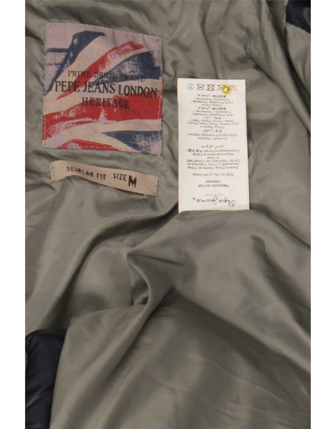 Jachetă căptușită cu glugă pentru bărbați PEPE Jeans Heritage UK 38 Medium Bleumarin